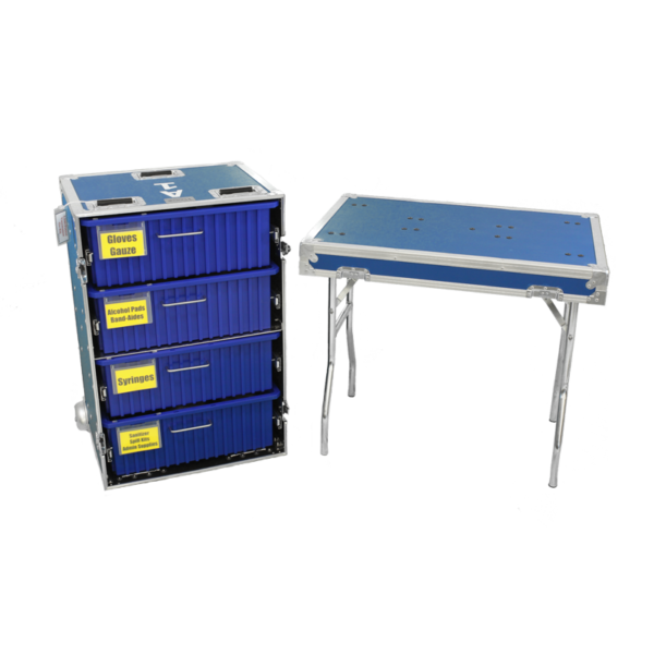 Medical Organizer w/ 4 Drawers & Table - VeriCor, LLC